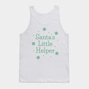 Santa's Little Helper. Cute Christmas design with snowflakes. Tank Top